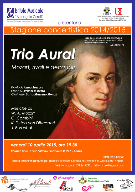 10 aprile 2015 locandina concerto Trio Aural