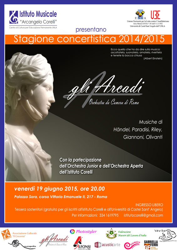 19 giugno 2015 locandina concerto gli Arcadi