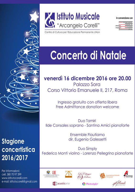 2016-2017 locandina concerto Natale 16 dicembre