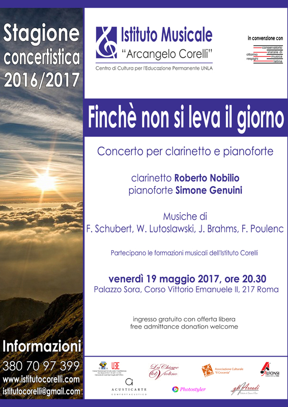 2017 locandina concerto clarinetto pianoforte 19 maggio