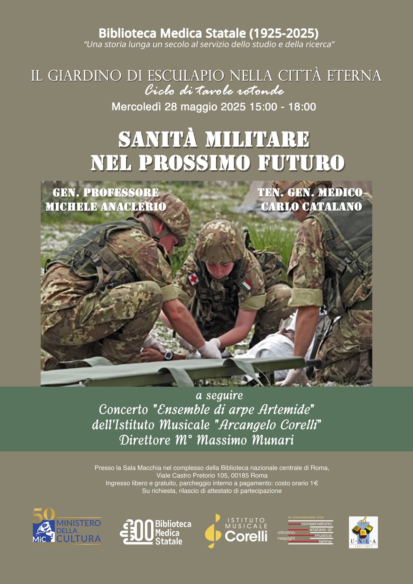 28 maggio 2025 Sanità militare nel prossimo futuro con Concerto
