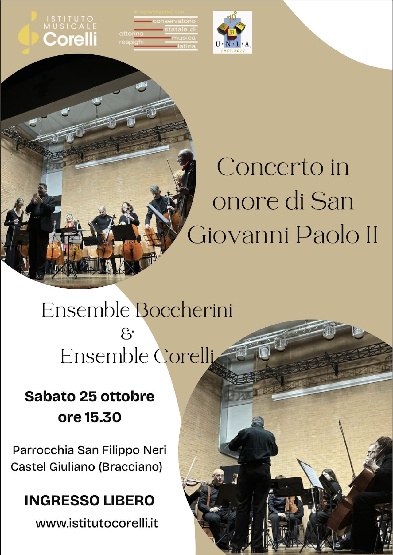 Concerto 25 ottobre 2025 Bracciano