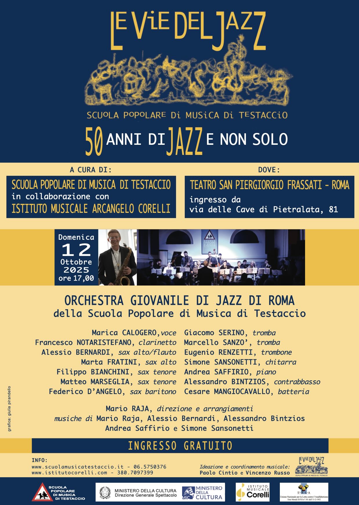 Le Vie del Jazz concerto a Roma 12 ottobre 2025