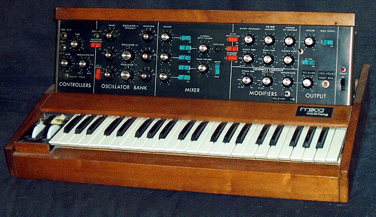 Il Minimoog, strumento tra i più utilizzati da Jarre