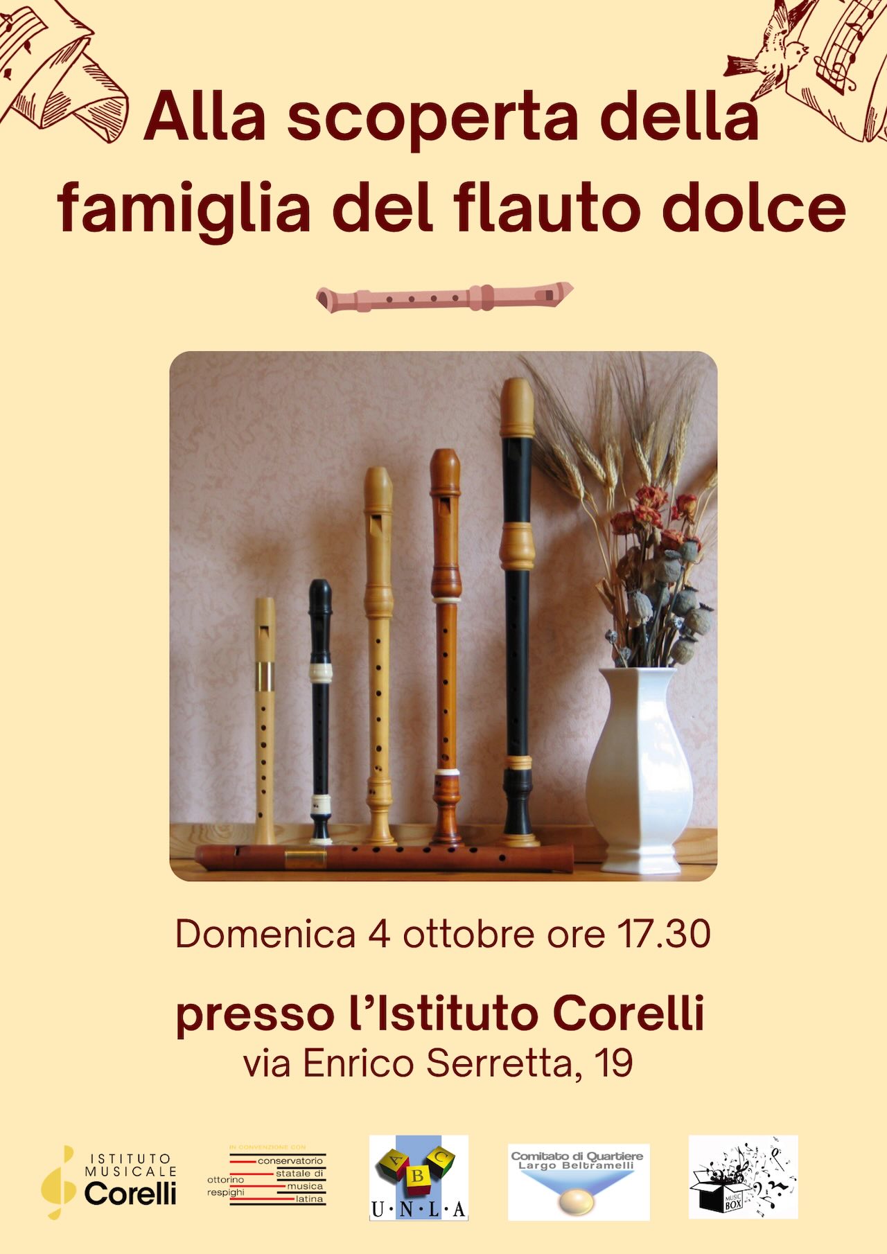 Concerto alla scoperta della famiglia del flauto dolce