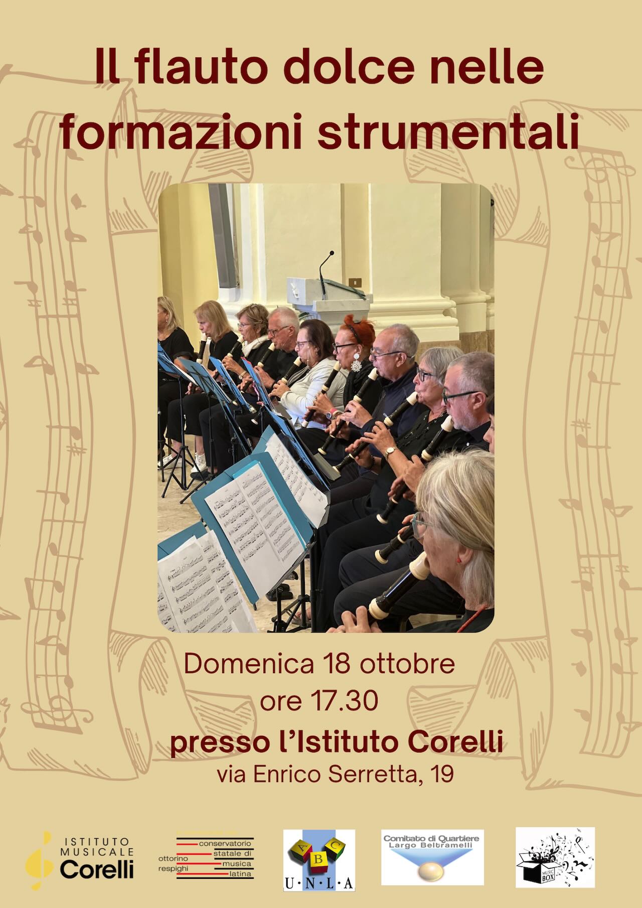 Concerto il flauto dolce nelle formazioni strumentali